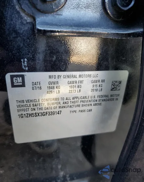 2016 Chevrolet Malibu Premier z USA, uszkodzony, nr VIN 1G1ZH5SX3GF339147